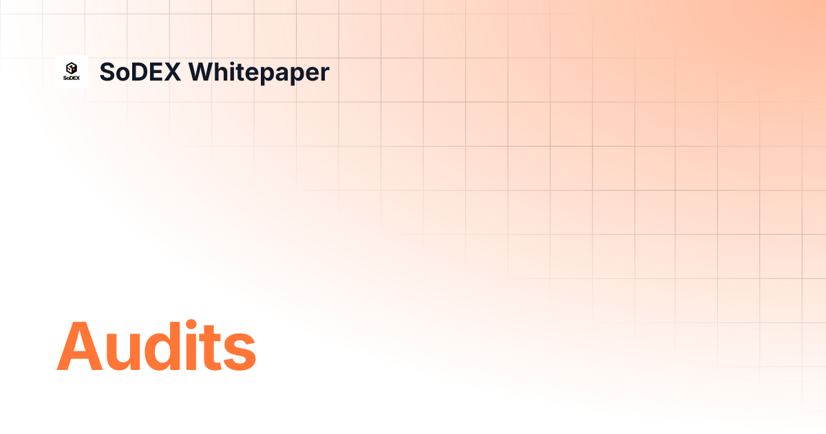 Audits | SoDEX Whitepaper