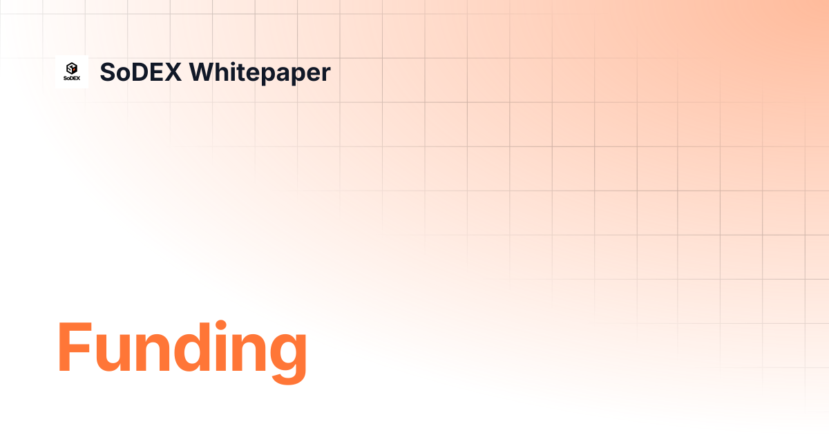 Funding | SoDEX Whitepaper